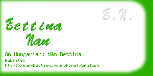 bettina nan business card